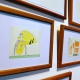 Jakup Ferri, Brez naslova, instalacija 30 risb, okoli, 9.5 x 7.5 cm, 2009